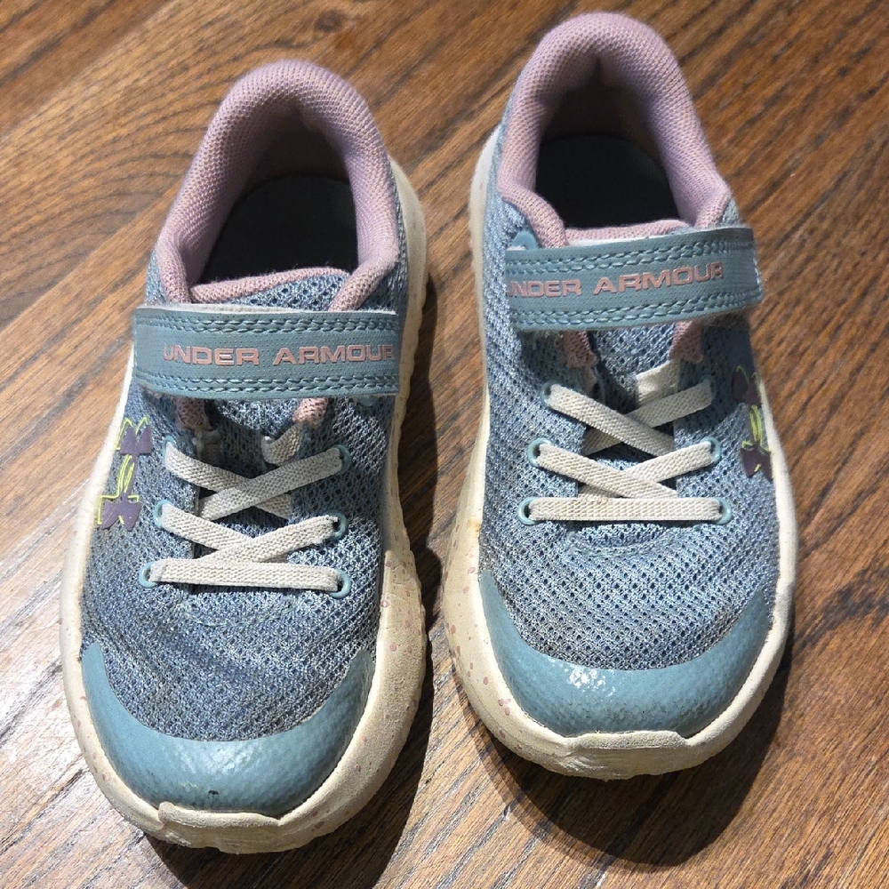 Under Armour Kids' Blue and Pink Sneakers
